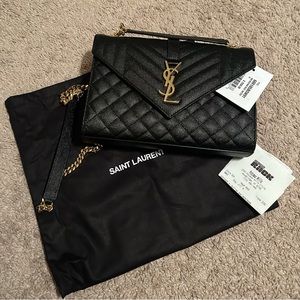 YSL (Saint Laurent)quilted leather envelope bag